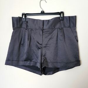 Cato women's satin shorts, rolled hem, paper bag waist, belt loops, XLarge